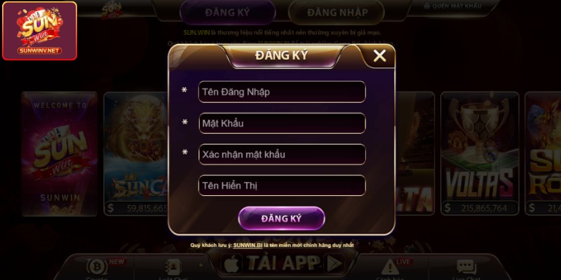 Điền thông tin để mở tài khoản 